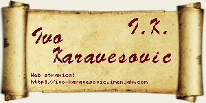 Ivo Karavesović vizit kartica
